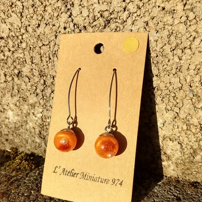 Boucles d'oreilles Ambre Soleil